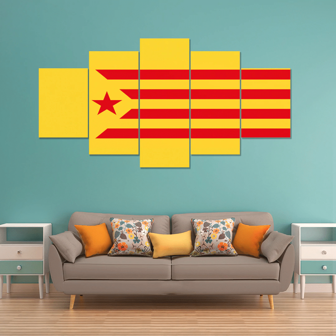 AmericansPower Canvas Wall Art - Catalonia Flag Of Catalan Republic Estelada Roja Car Seat Covers A7
