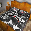 AmericansPower Quilt Bed Set - Groove Phi Groove Full Camo Shark Quilt Bed Set A7