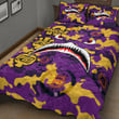 AmericansPower Quilt Bed Set - Omega Psi Phi Full Camo Shark Quilt Bed Set A7