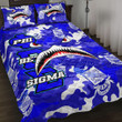 AmericansPower Quilt Bed Set - Phi Beta Sigma Full Camo Shark Quilt Bed Set | AmericansPower

