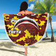 AmericansPower Beach Blanket - Iota Phi Theta Full Camo Shark Beach Blanket A7