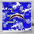 AmericansPower Shower Curtain - Phi Beta Sigma Full Camo Shark Shower Curtain | AmericansPower
