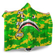 AmericansPower Hooded Blanket - Chi Eta Phi Full Camo Shark Hooded Blanket A7
