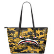 AmericansPower Leather Tote - Alpha Phi Alpha Full Camo Shark Leather Tote | AmericansPower
