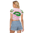 AmericansPower Clothing - AKA Lips Women's Raglan Cropped T-shirt A7 | AmericansPower.store