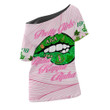 AmericansPower Clothing - AKA Lips Off Shoulder T-Shirt A7 | AmericansPower.store