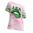 AmericansPower Clothing - (Custom) AKA Lips Off Shoulder T-Shirt A7 | AmericansPower.store