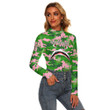 AmericansPower Clothing - (Custom) AKA Full Camo Shark Women's Stretchable Turtleneck Top A7 | AmericansPower