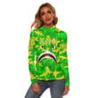 AmericansPower Clothing - Chi Eta Phi Full Camo Shark Women's Stretchable Turtleneck Top A7 | AmericansPower
