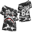 AmericansPower Clothing - Groove Phi Groove Full Camo Shark Off Shoulder T-Shirt A7 | AmericansPower