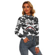 AmericansPower Clothing - Groove Phi Groove Full Camo Shark Women's Stretchable Turtleneck Top A7 | AmericansPower