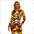 1stScotland Clothing - Iota Phi Theta Full Camo Shark  Women's Tight Dress A7 | 1stScotland
