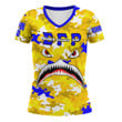 AmericansPower Clothing - Sigma Gamma Rho Full Camo Shark Rugby V-neck T-shirt A7 | AmericansPower