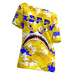 AmericansPower Clothing - Sigma Gamma Rho Full Camo Shark Off Shoulder T-Shirt A7 | AmericansPower