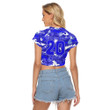 AmericansPower Clothing - Zeta Phi Beta Full Camo Shark Women's Raglan Cropped T-shirt A7 | AmericansPower