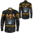 AmericansPower Clothing - (Custom) Alpha Phi Alpha Ape Long Sleeve Button Shirt A7 | AmericansPower
