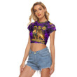AmericansPower Clothing - Omega Psi Phi Dog Women's Raglan Cropped T-shirt A7 | AmericansPower