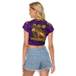 AmericansPower Clothing - Omega Psi Phi Dog Women's Raglan Cropped T-shirt A7 | AmericansPower