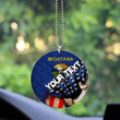 America Flag Of Montana Acrylic Car Ornament - America is a Part My Soul A7 | AmericansPower