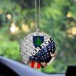 America Flag Of Massachusetts From 1908 To 1971 Acrylic Car Ornament - America is a Part My Soul A7 | AmericansPower