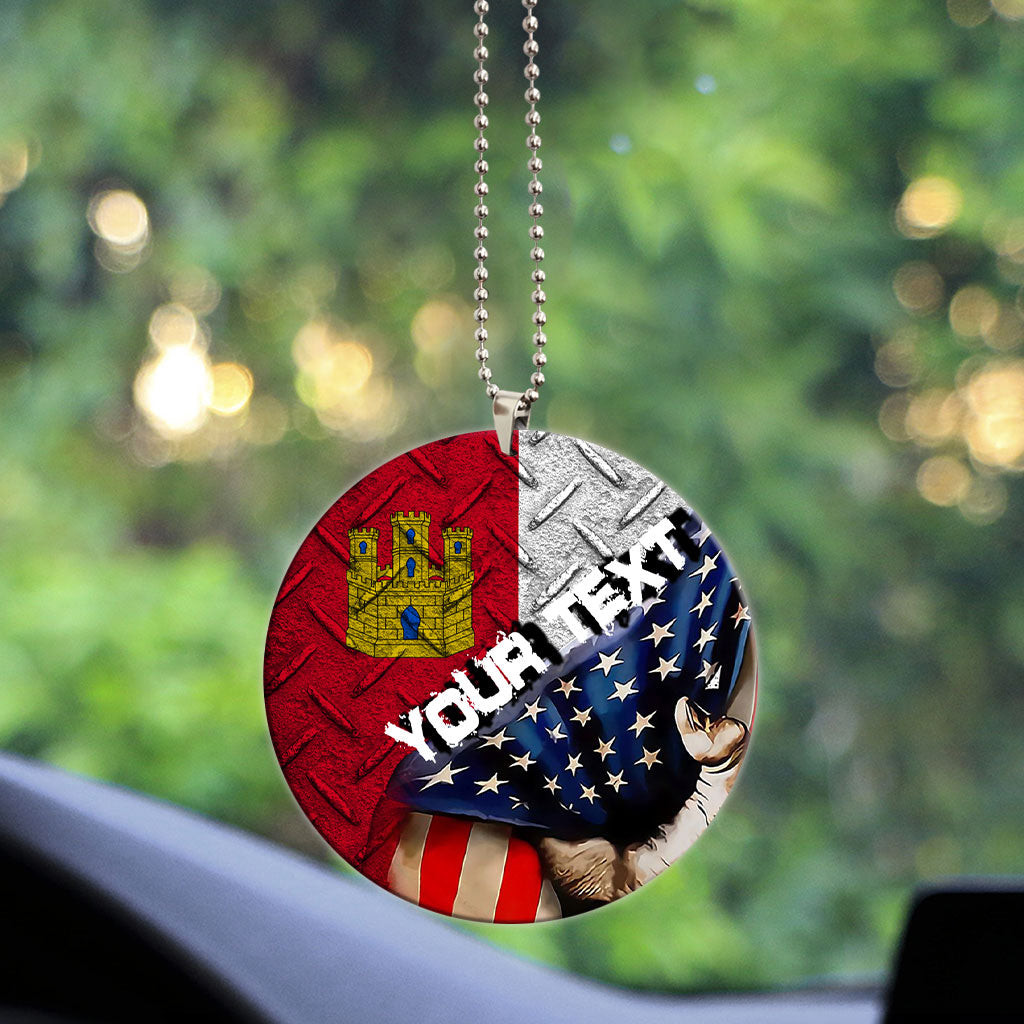 Castilla Mancha Acrylic Car Ornament - America is a Part My Soul A7 | AmericansPower
