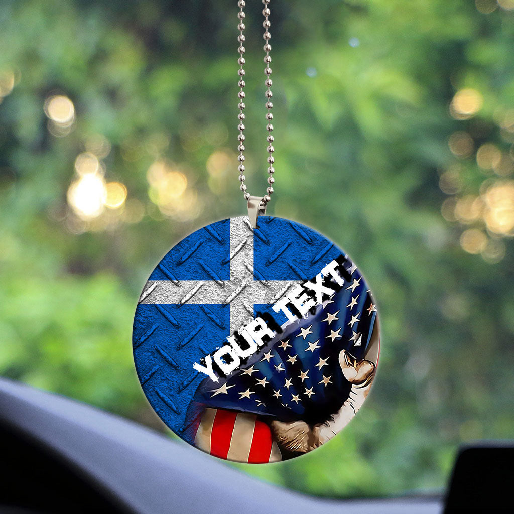 Scotland Shetland Acrylic Car Ornament - America is a Part My Soul A7 | AmericansPower