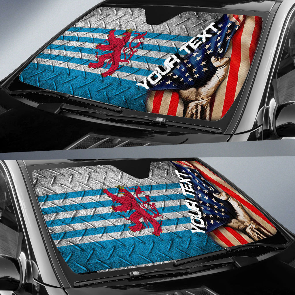 Civil Ensign Of Luxembourg Car Auto Sun Shade - America is a Part My Soul A7