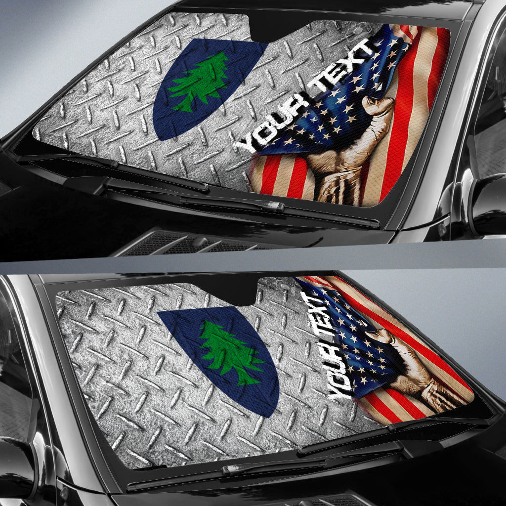 America Flag Of Massachusetts From 1908 To 1971 Car Auto Sun Shade - America is a Part My Soul A7