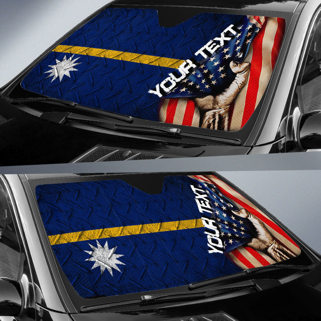 Nauru Car Auto Sun Shade - America is a Part My Soul A7