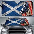 Scotland Flag Grunge Style Car Auto Sun Shade - America is a Part My Soul A7 | AmericansPower