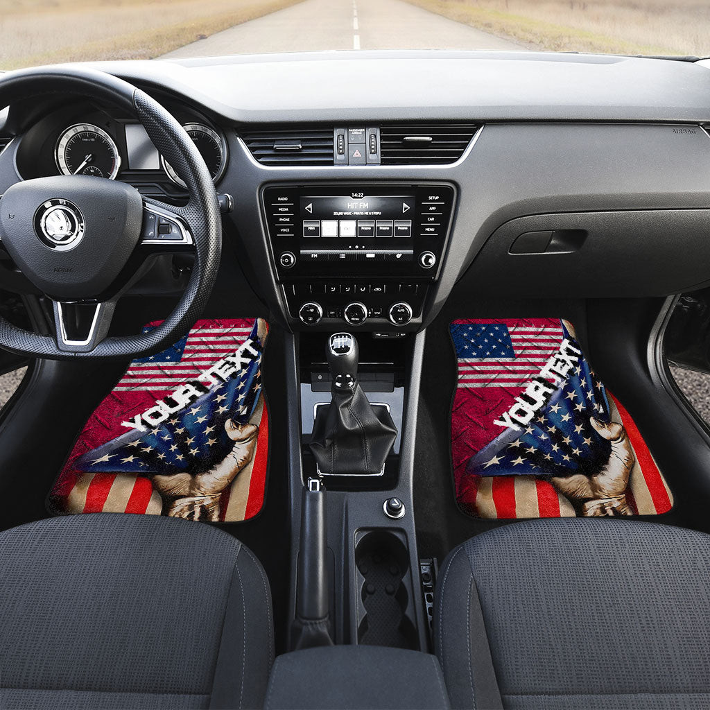 America Flag Of Vermont 1804 1837 Front and Back Car Mat - America is a Part My Soul A7