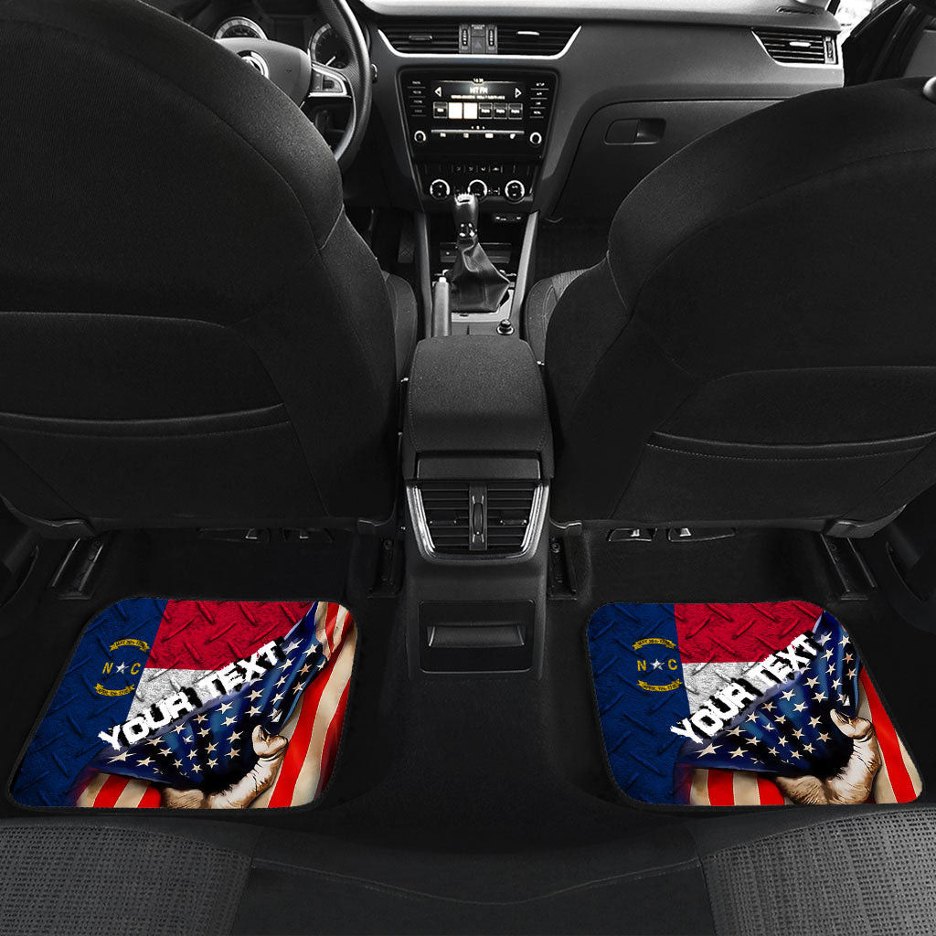 America Flag Of North Carolina 1885 1991 Front and Back Car Mat - America is a Part My Soul A7