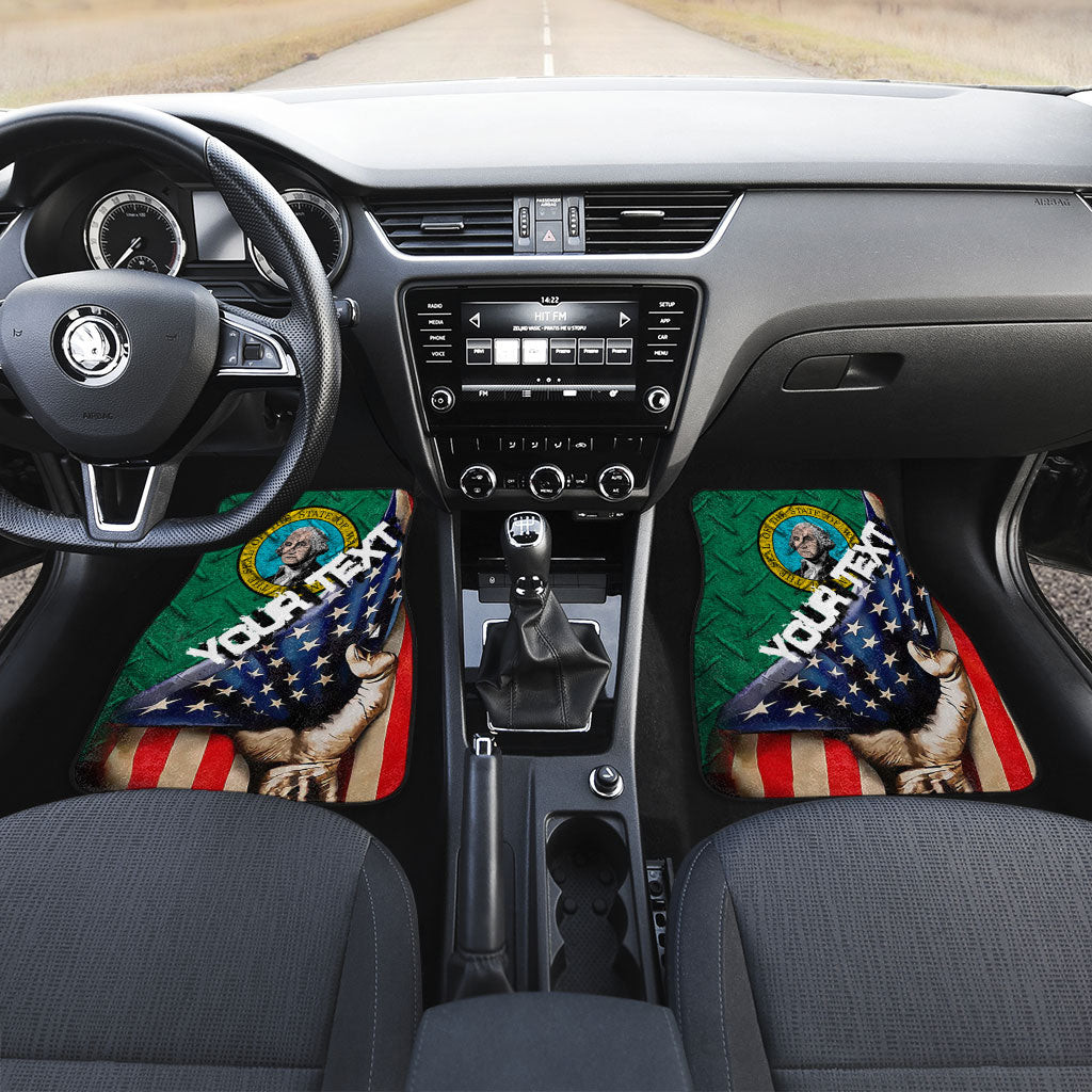 America Flag Of Washington Front and Back Car Mat - America is a Part My Soul A7