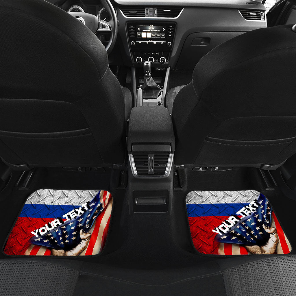 America Flag Of Russia Front and Back Car Mat - America is a Part My Soul A7
