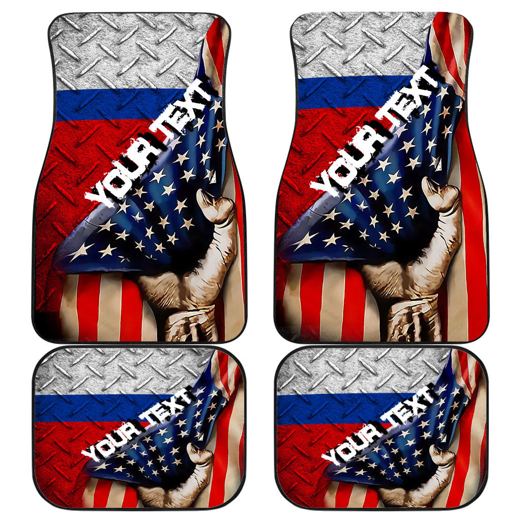 America Flag Of Russia Front and Back Car Mat - America is a Part My Soul A7 | AmericansPower