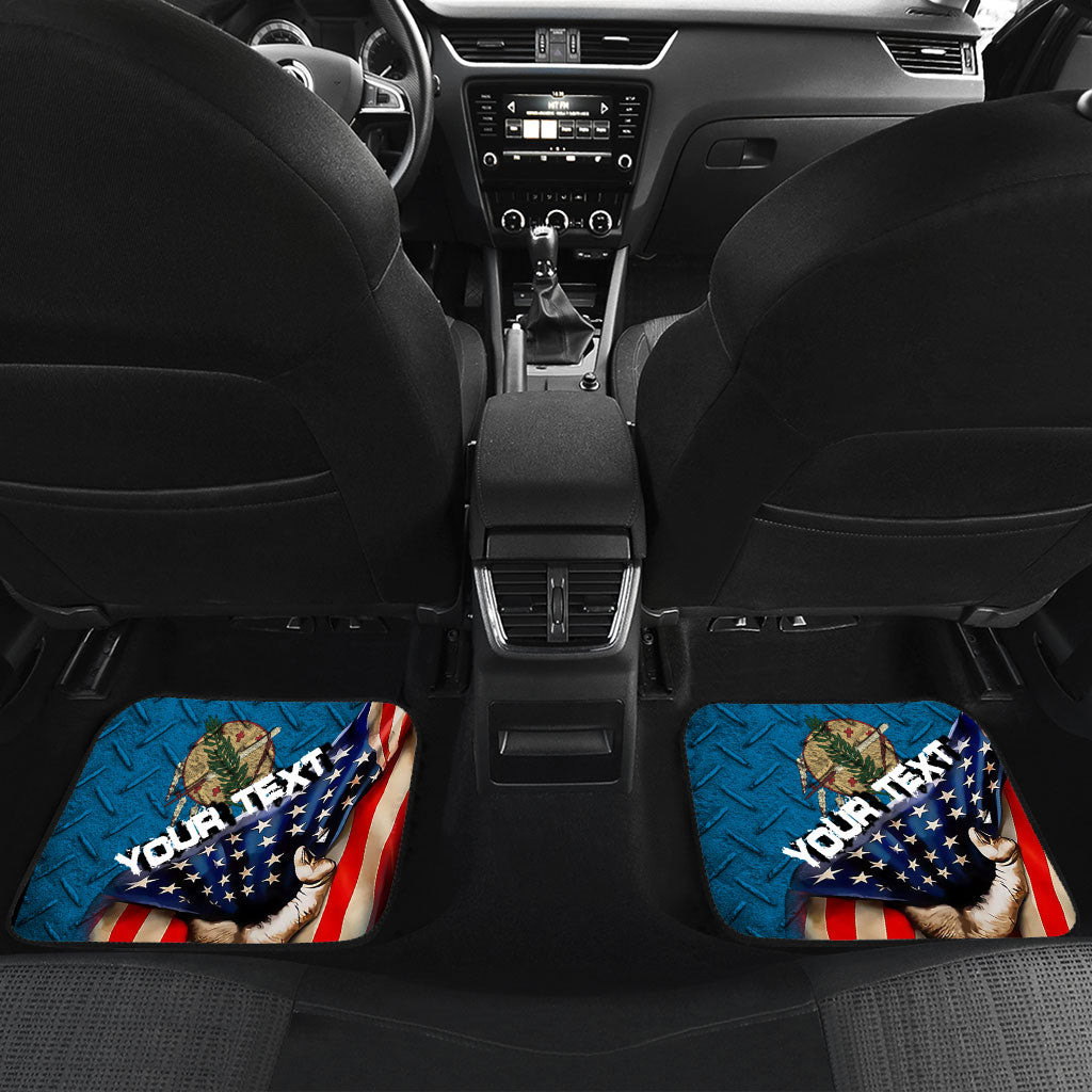 America Flag Of Oklahoma 1925 1941 Front and Back Car Mat - America is a Part My Soul A7