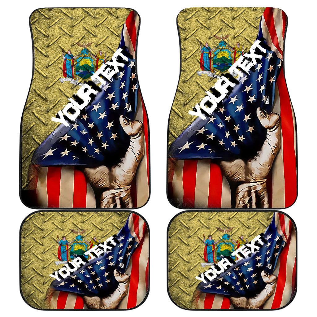 America Flag Of New York 1896 1901 Front and Back Car Mat - America is a Part My Soul A7 | AmericansPower