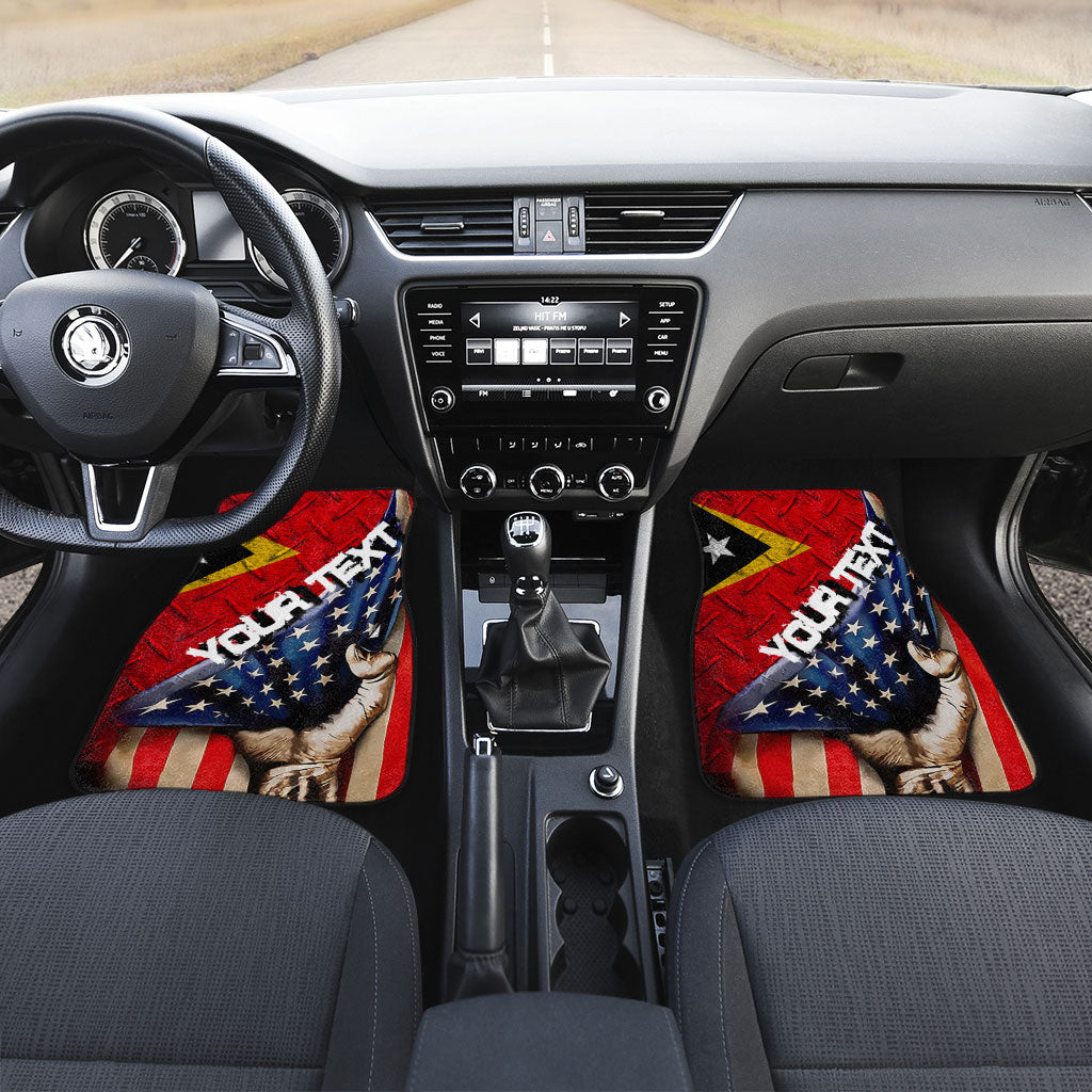 East Timor Front and Back Car Mat - America is a Part My Soul A7