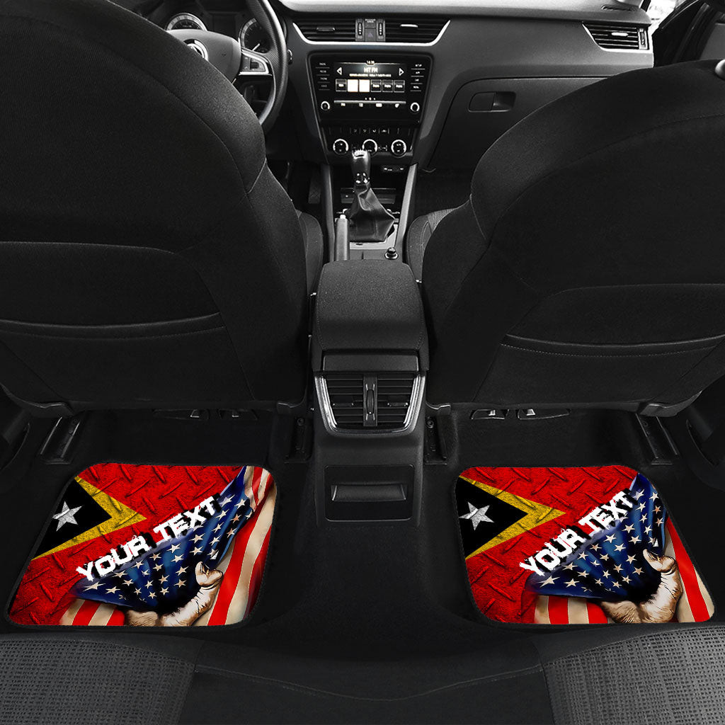 East Timor Front and Back Car Mat - America is a Part My Soul A7
