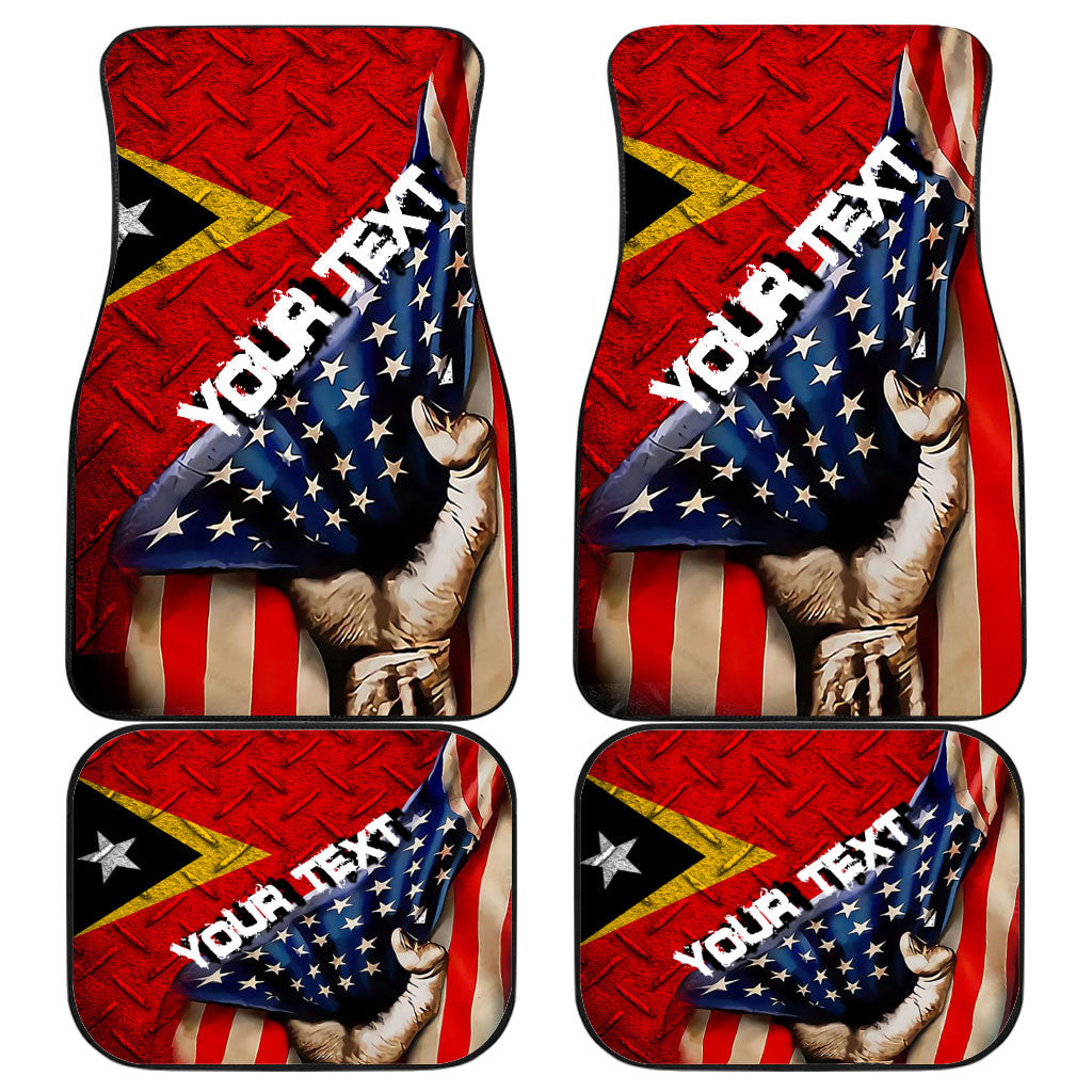 East Timor Front and Back Car Mat - America is a Part My Soul A7 | AmericansPower