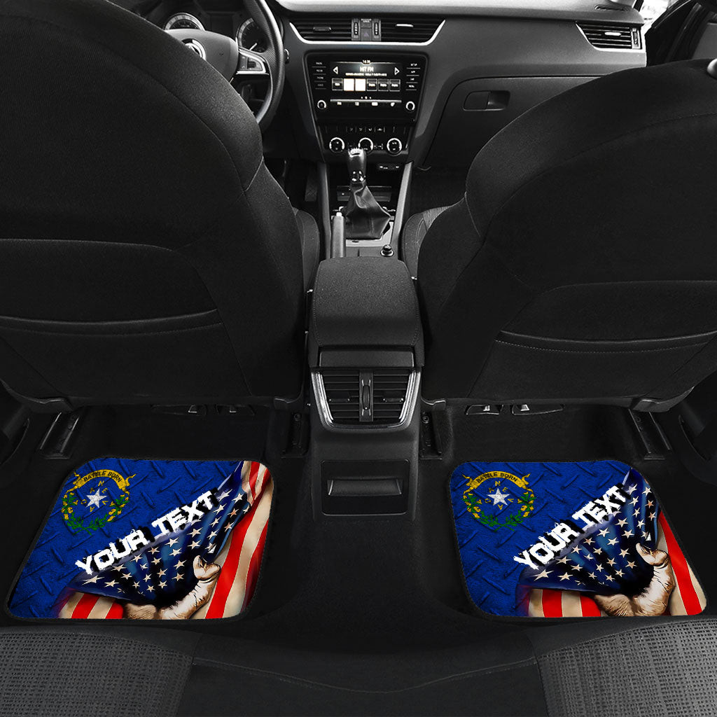 America Flag Of Nevada 1929 1991 Front and Back Car Mat - America is a Part My Soul A7