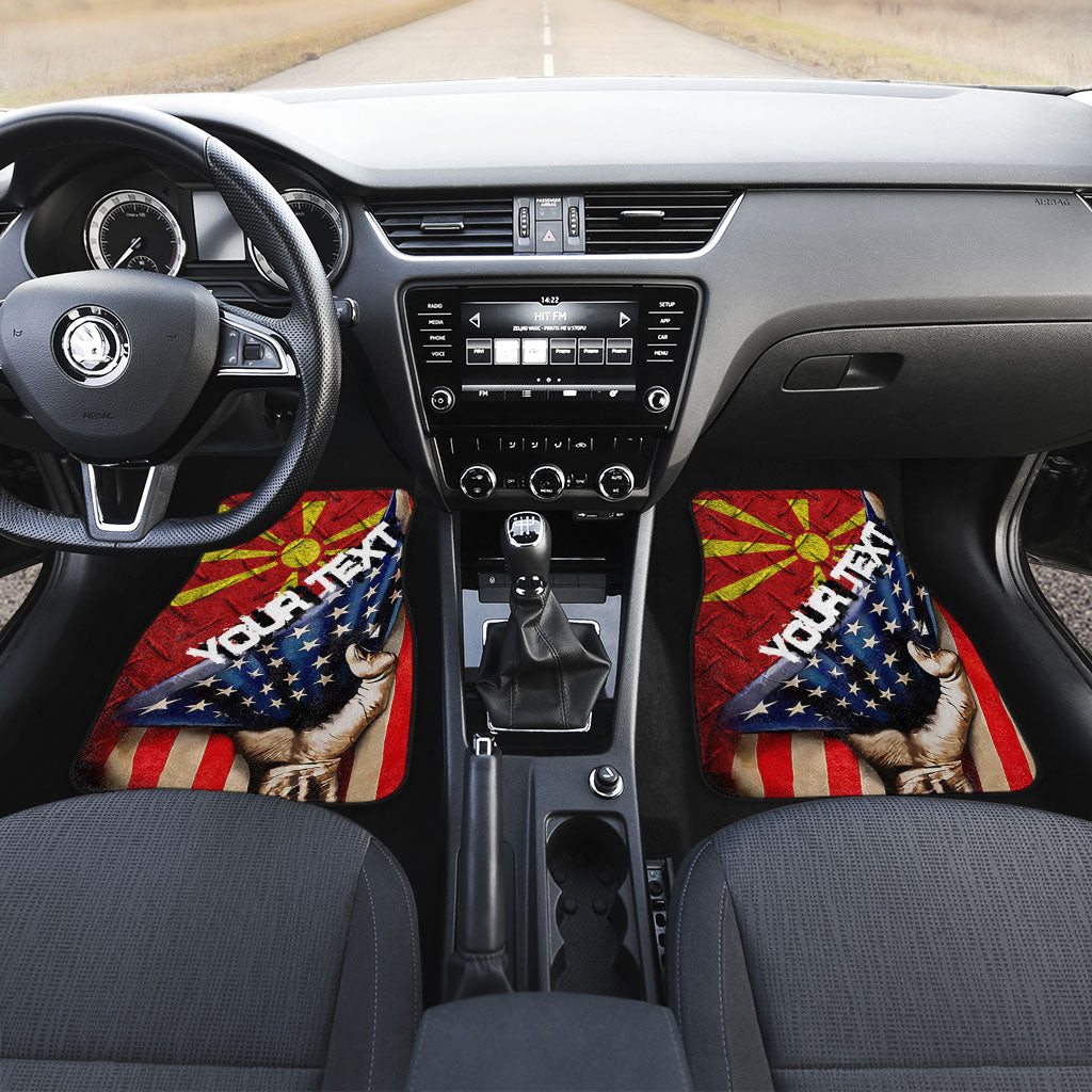 North Macedonia Front and Back Car Mat - America is a Part My Soul A7