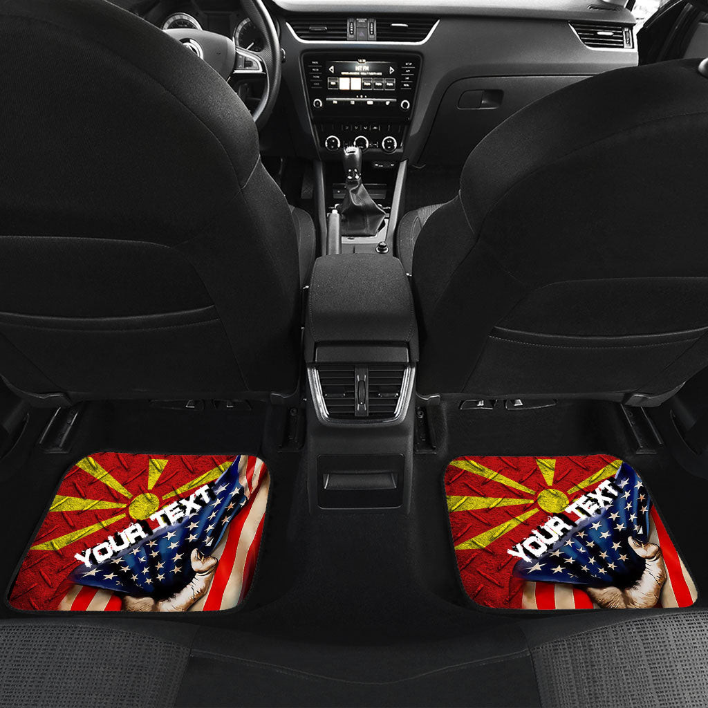 North Macedonia Front and Back Car Mat - America is a Part My Soul A7