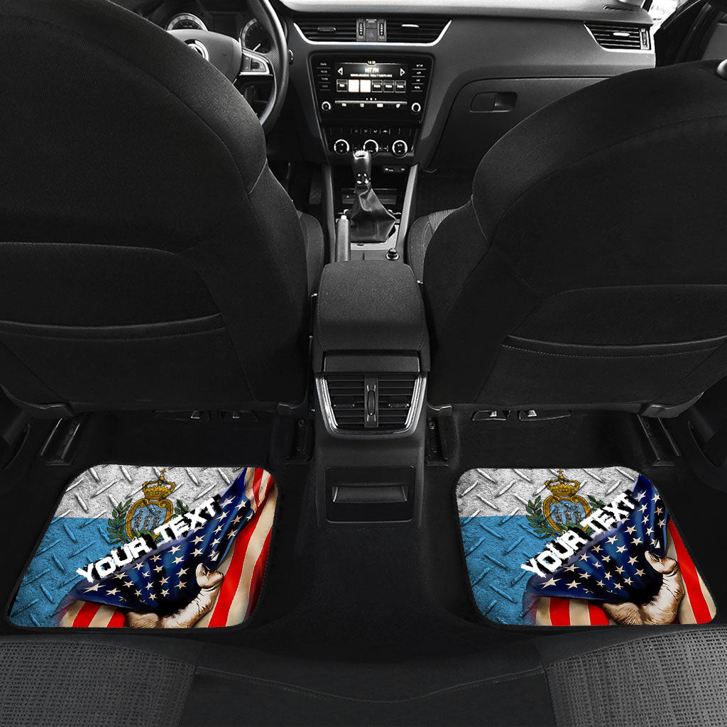 San Marino Front and Back Car Mat - America is a Part My Soul A7