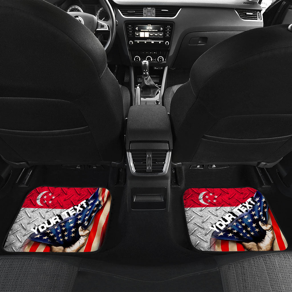 Singapore Front and Back Car Mat - America is a Part My Soul A7