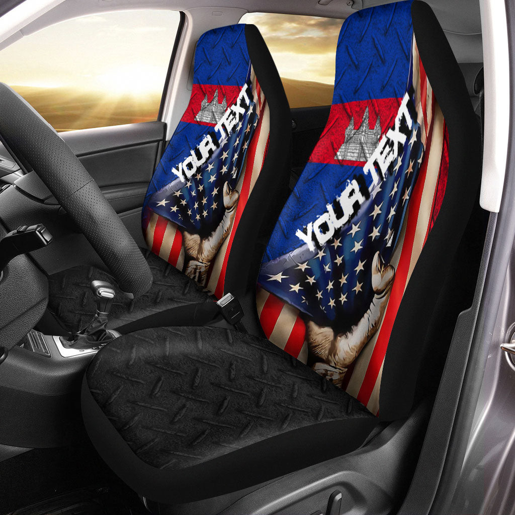 Cambodia Car Seat Covers - America is a Part My Soul A7