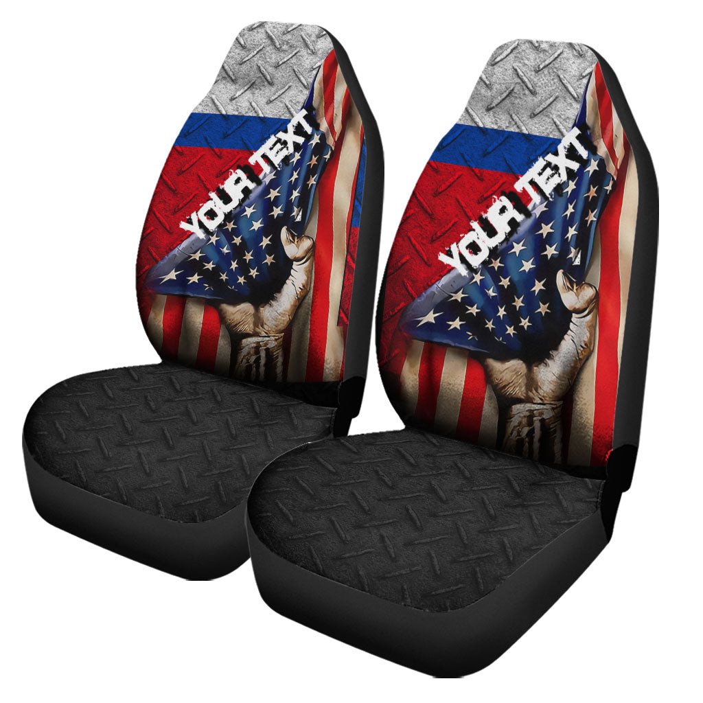 America Flag Of Russia Car Seat Covers - America is a Part My Soul A7 | AmericansPower