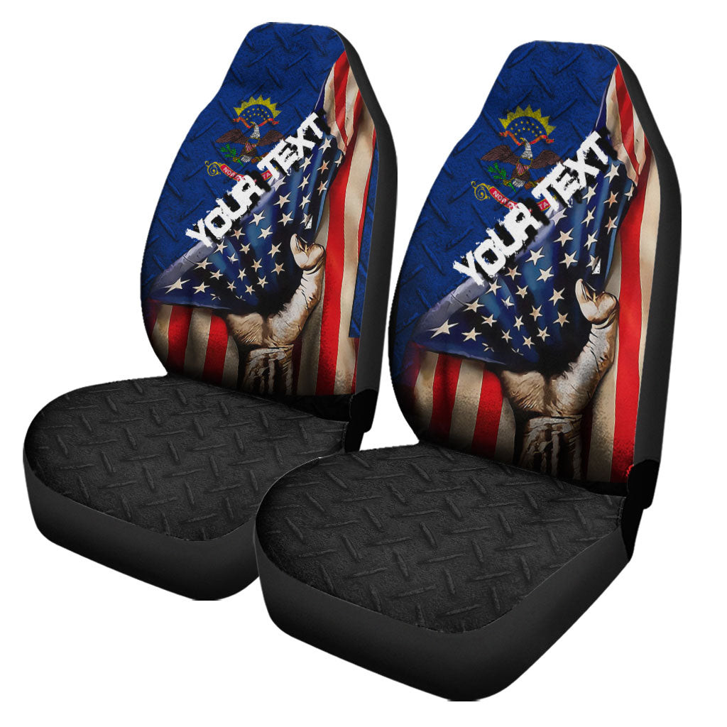 America Flag Of North Dakota Car Seat Covers - America is a Part My Soul A7 | AmericansPower