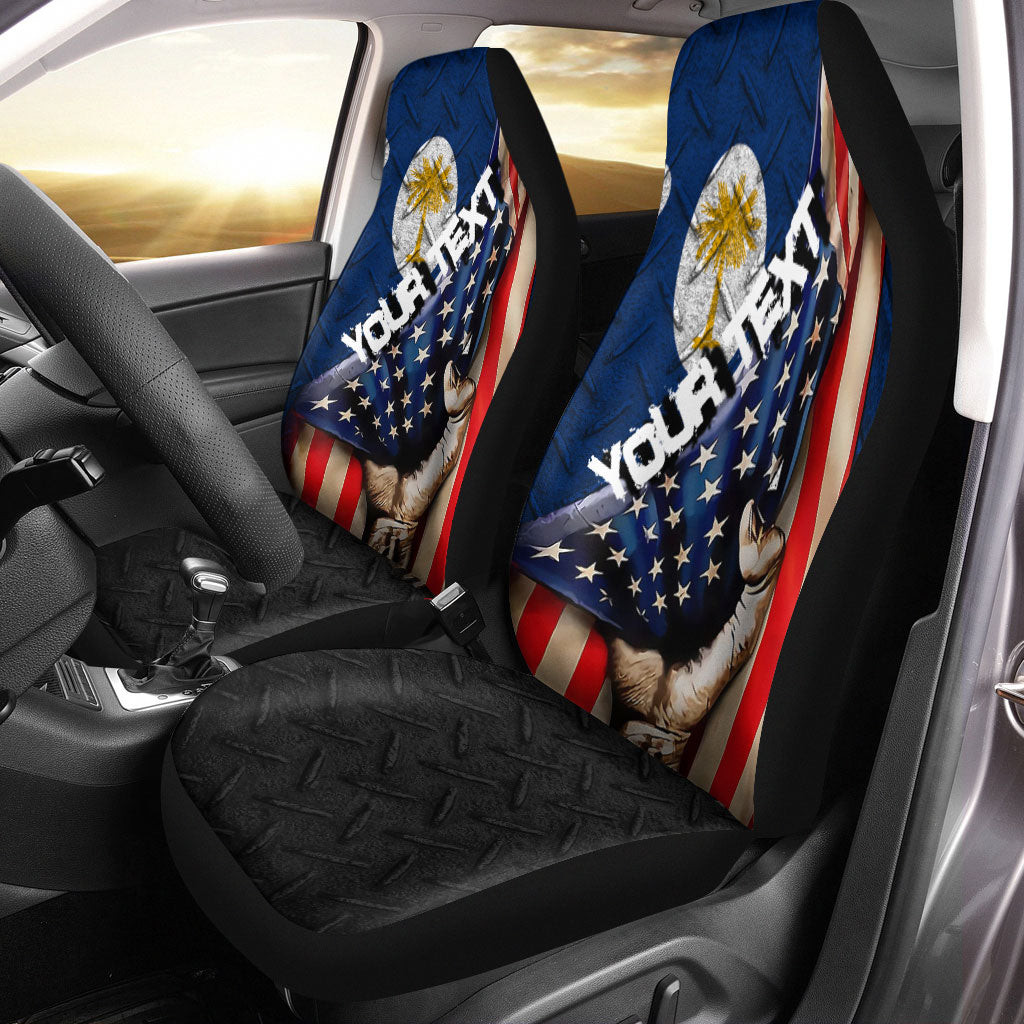 America Flag Of South Carolina January 1861 Car Seat Covers - America is a Part My Soul A7
