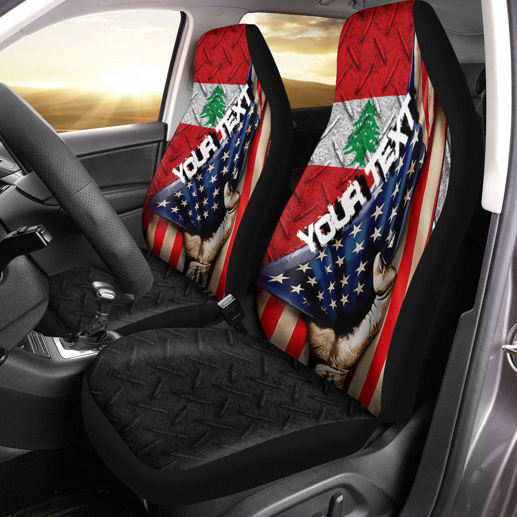 Lebanon Car Seat Covers - America is a Part My Soul A7